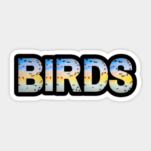 Birds Flying Text Sticker